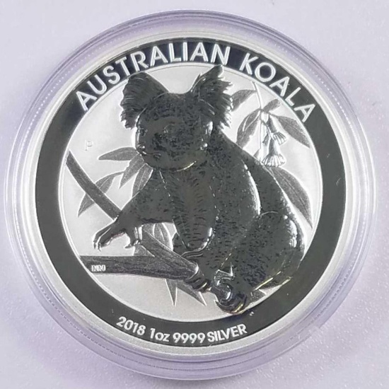 2018 Australia Koala 1oz. .999 Fine Silver.