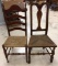 Group of 2 Antique Rushweave Chairs