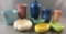 Group of 9 Pottery Vases and more
