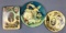 Group of 3 vintage memoriam button/plaques