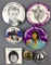 Group of vintage memorial pin back buttons