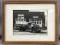 Framed vintage photograph Amoco gas