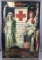 Framed antique Red Cross Christmas Roll Call poster