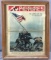 Framed vintage newspaper picturing Iwo Jima flag raising
