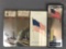 Group of 4 vintage patriotic advertising print, mirrors, thermometer