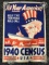 Vintage 1940 Census poster with Uncle Sam