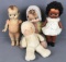 Group of 4 Kewpie dolls