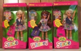 Group of 3 Sealed Polly Pocket Stacie and Whitney Barbie Dolls