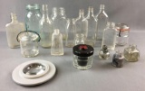 Group of Vintage Glass Bottles and Jars