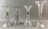 Group of 4 Vintage Glass Risers