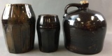 Group of 3 Stoneware Canning Jars and Jug