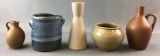 Group of 5 Pottery Vases and more