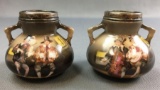 Pair of Antique Royal Bayreuth Musicians Vases