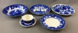 Group of 6 Flowblue Bowl and more