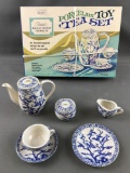 Set of 2 complete vintage toy tea sets, Sears