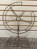 Antique wire funeral flower frame