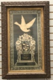 Antique framed remembrance/death notice