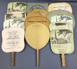 Group of 13 vintage hand fans