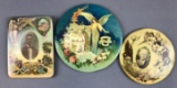 Group of 3 vintage memoriam button/plaques