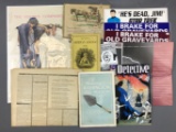 Group of vintage and modern newspapers, almanac, comic book and more