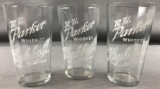 Group of antique RH Parker Whiskey highball glasses