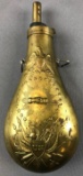 Antique Brass gun powder flask