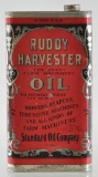 Antique Standard Oil Ruddy Harvester Advertising Oil Can