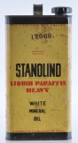 Antique Standard Oil Stanolind Liquid Paraffin Advertising Oil Can