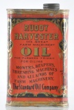 Antique Standard Oil Ruddy Harvester Advertising Oil Can