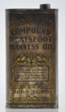 Antique Standard Oil Compound Neatsfoot Harness Oil Advertising Can