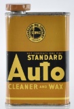 Antique Standard Oi Auto Cleaner and Wax Advertising Can