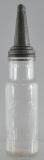 Antique Standard Oil Co. 1 Quart Polarine Glass Oil Bottle with Spout