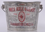 Antique Standard Oil Mica Axle Grease Advertising Bucket