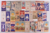 Group of 39 Antique Service Station Road Maps