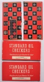 Group of 3 Standard Oil Advertising Checker Boards and Checkers