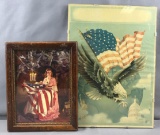 2 vintage patriotic prints