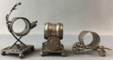 Group of 3 Silverplate Napkin Holders