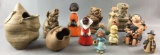 Group of 13 Clay Figurines and more