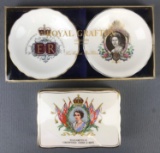 Group of 3 pieces Queen Elizabeth II commemorative bone china-Royal Grafton and Royal Winton