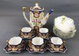 17 piece group-Royal Vienna tea set and RS Prussia berry bowls