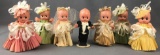 Group of 7 celluloid plastic Kewpie Dolls