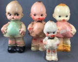 Group of 4 Chalk Ware Kewpie dolls