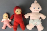 Group of 3 plush Kewpie dolls