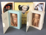 Group of 5 Kewpie dolls in original packaging