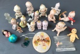 20 piece group of porcelain Kewpie figurines and more