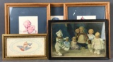 Group of 5 framed Kewpie prints