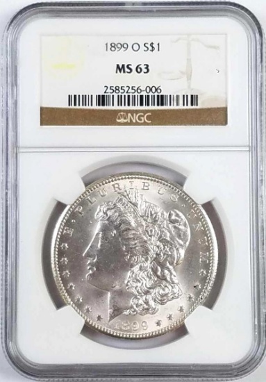 1899 O Morgan Silver Dollar (NGC) MS63.