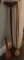 Group of 2 gourds and antique crutch