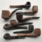 Group of 9 vintage tobacco pipes