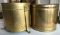 2 vintage brass potted plant holders